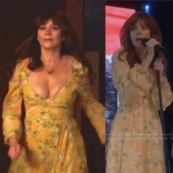 Sau Lee - Georgia Dress - Size 2 Long Sleeve MIDI Yellow - Picture 4 of 14